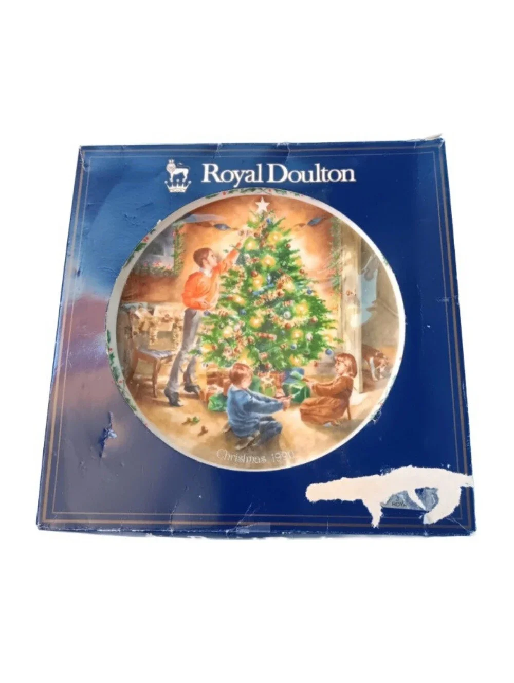 Vintage Royal Doulton Family Christmas 1990 China Plate | EUC